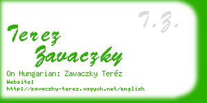 terez zavaczky business card