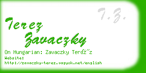 terez zavaczky business card
